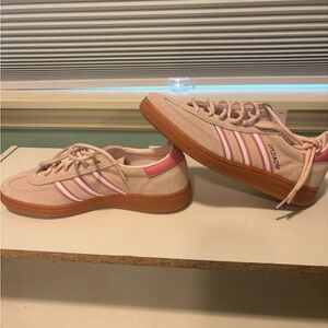 Adidas Pink and White Athletic Shoes